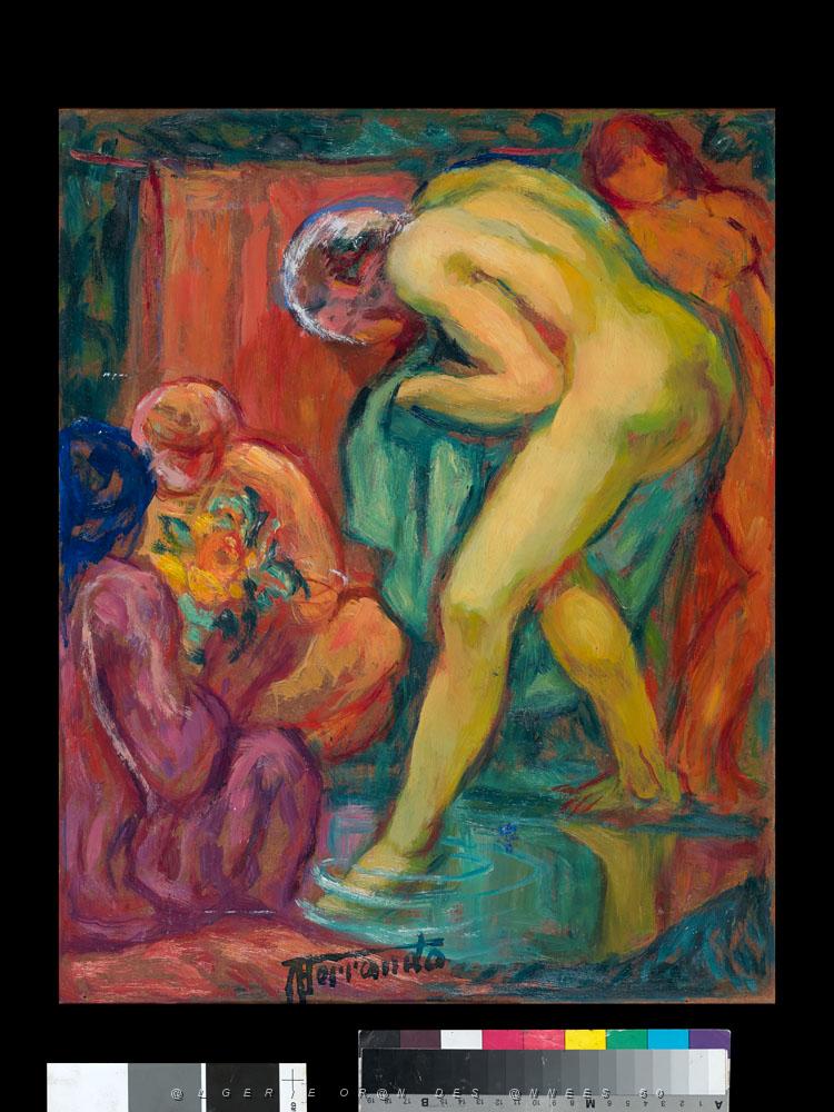 AUGUSTIN FERRANDO 1880-1957 27 - Femmes au bain et les servantes  1946.jpg
